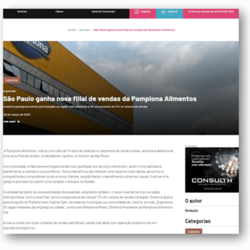 São Paulo ganha nova filial de vendas da Pamplona Alimentos- Super Varejo