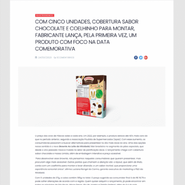 Com cinco unidades, cobertura sabor chocolate e coelhinho para montar, fabricante lança, pela primeira vez, um produto com foco na data comemorativa – Revista Ideal