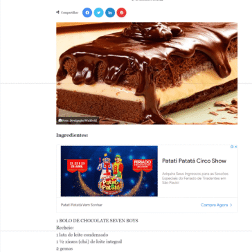 Cassata de chocolate – Revista News