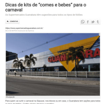Dicas de kits de “comes e bebes” para o carnaval – Sala da Notícia