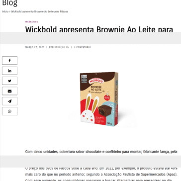 Wickbold apresenta Brownie Ao Leite para Páscoa – Marcas Mais