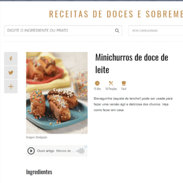 Minichurros de doce de leite – UOL