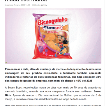 Seven Boys agora é Seven Girls: no mês da mulher, a icônica bisnaguinha muda sua marca – Food Innovation
