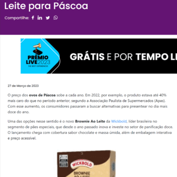 Wickbold apresenta Brownie Ao Leite para Páscoa – Promoview