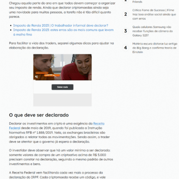 Como declarar criptomoedas no Imposto de Renda 2023? – Canal Tech