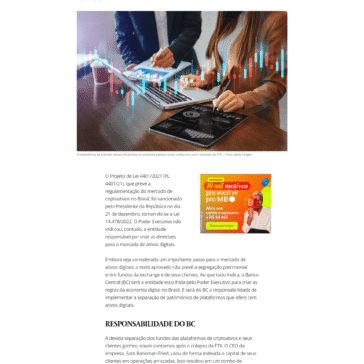 Regulação é passo importante para o mercado cripto brasileiro – Valor