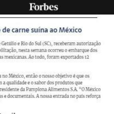 Pamplona faz primeiro embarque de carne suína ao México – Forbes Brasil
