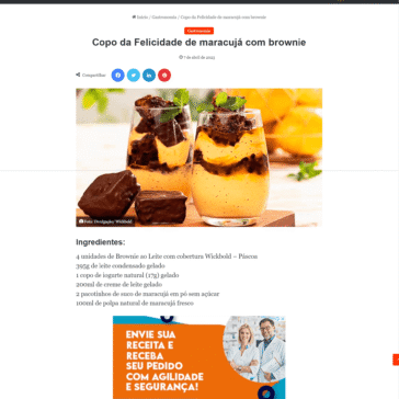 Copo da Felicidade de maracujá com brownie – Revista News