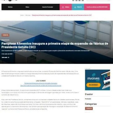 Pamplona Alimentos inaugura a primeira etapa da expansão da fábrica de Presidente Getúlio (SC) – Super Varejo