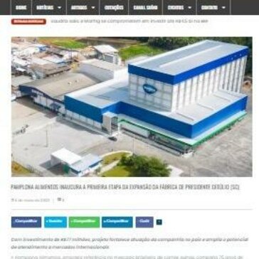 Pamplona Alimentos inaugura a primeira etapa da expansão da fábrica de Presidente Getúlio (SC) – Suino.com