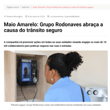 Maio Amarelo: Grupo Rodonaves abraça a causa do trânsito seguro – Portal da autopeça
