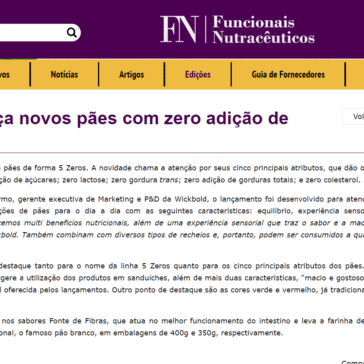 Wickbold lança novos pães com zero adição de açúcares – Funcionais Nutracêuticos