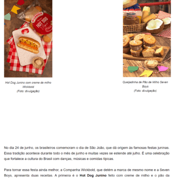 Wickbold apresenta duas receitas típicas de Festa Junina – Ousados Moda