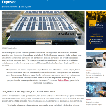 Intelbras apresenta inovações com Inteligência Artificial na Exposec