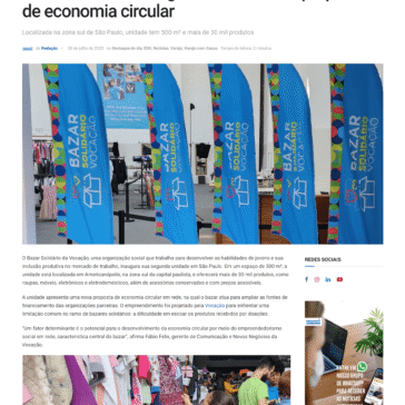 Bazar Solidário inaugura unidade com proposta de economia circular – Mercado & Consumo