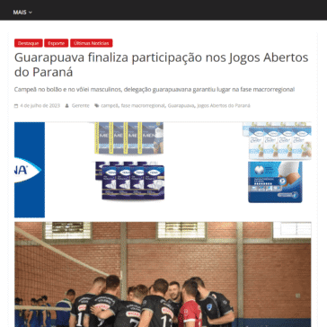 Guarapuava finaliza participação nos Jogos Abertos do Paraná – Extra guarapuava