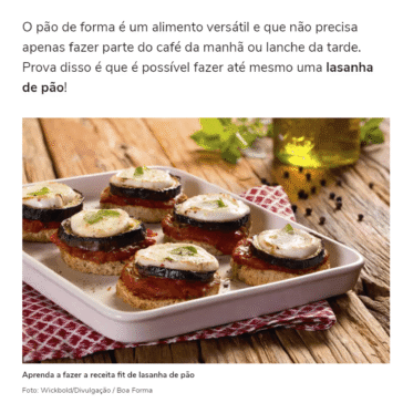 Receita fit de lasanha de pão e abobrinha – Terra