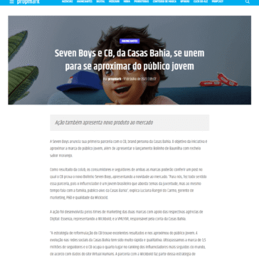 Seven e CB, da Casas Bahia, se unem para se aproximar do público jovem – PropMark