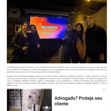 Empresas do segmento de eletroeletrônicos investem mais em marketing de influência – Além do Click (Portal)