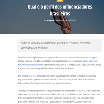 Qual é o perfil dos influenciadores brasileiros – PropMark