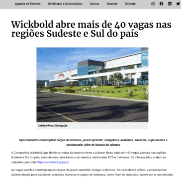 Wickbold abre mais de 40 vagas nas regiões Sudeste e Sul do país – GPHR