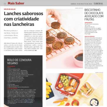 Lanches saborosos com criatividade nas lancheiras – O Liberal (Americana)