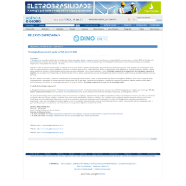 Tecnologia Responsável é pauta no Web Summit 2023 – Agência O Globo