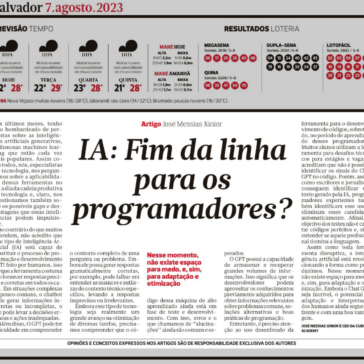 IA: Fim da linha para os programadores? – Correio – Salvador