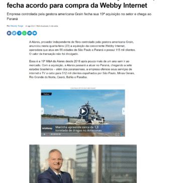 Em sinal de retomada na consolidação de ISPs, Alares fecha acordo para compra da Webby Internet – Infomoney