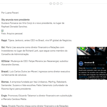 Alto Escalão: as principais movimentações executivas da semana – Agência Estado