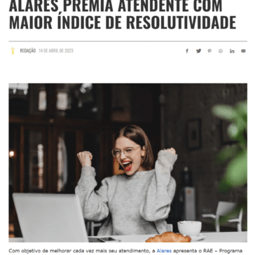 Alares premia atendente com maior índice de resolutividade – Ponto ISP