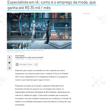 Especialista em IA: como é o emprego da moda, que ganha até R$ 35 mil / mês – UOL