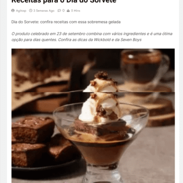 Receitas para o Dia do Sorvete – AgitoSP