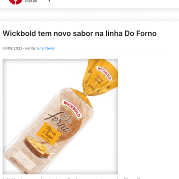 Wickbold tem novo sabor na linha Do Forno – Abimapi