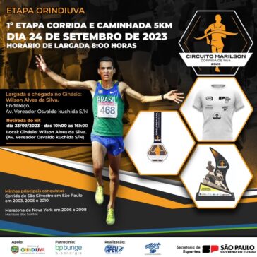 Corrida de rua: Circuito Marilson tem inscrições abertas até 11 de setembro