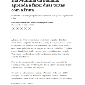 Dia Mundial da Banana: aprenda a fazer duas tortas com a fruta – O Liberal online – Americana (SP)