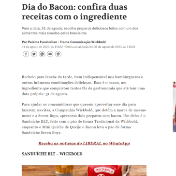Dia do Bacon: confira duas receitas com o ingrediente – O Liberal online – Americana (SP)