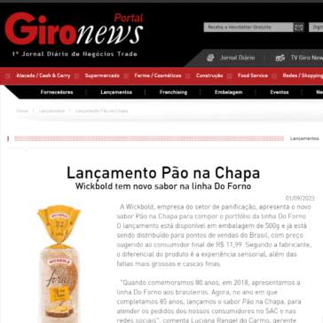 Lançamento Pão na Chapa – Portal Giro News
