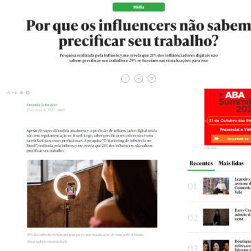 Por que os influencers não sabem precificar seu trabalho? – Meio e Mensagem