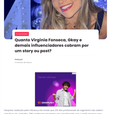 Quanto Virgínia Fonseca, Gkay e demais influenciadores cobram por um story ou post? – Curiosando