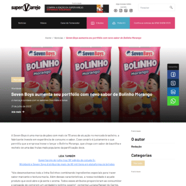 Seven Boys aumenta seu portfólio com novo sabor de Bolinho Morango – Super Varejo
