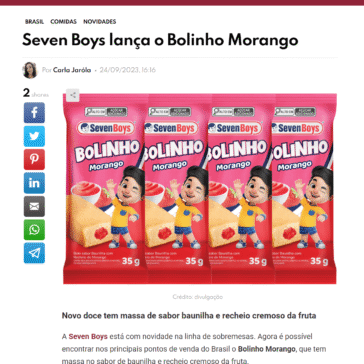 Seven Boys lança o Bolinho Morango – Gastronominho