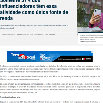 Somente 37% dos influenciadores têm essa atividade como única fonte de renda – Abc do Abc