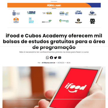 iFood e Cubos Academy oferecem mil bolsas de estudos gratuitas para a área de programação – A Tribuna