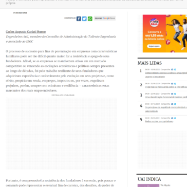 Sucessão com governança – Estado de Minas