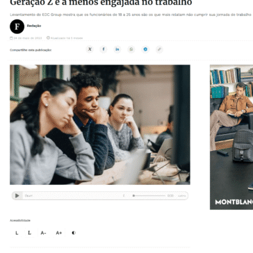 Geração Z é a menos engajada no trabalho – Forbes
