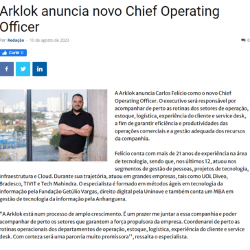 Arklok anuncia novo Chief Operating Officer – TIinside