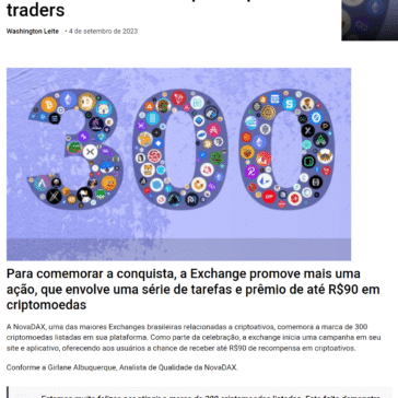 NovaDAX chega a 300 criptos listadas e celebra com nova campanha para traders – Webitcoin