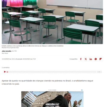 Anafalbetismo infantil dobrou no Brasil entre 2019 e 2022, diz Unicef – CNN Online (Brasil)