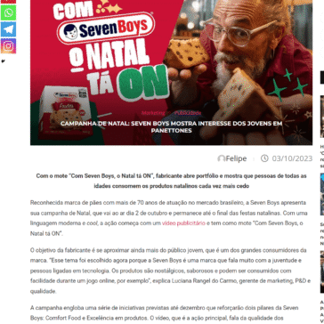 Campanha de Natal: Seven Boys mostra interesse dos jovens em panettones – Bianonews